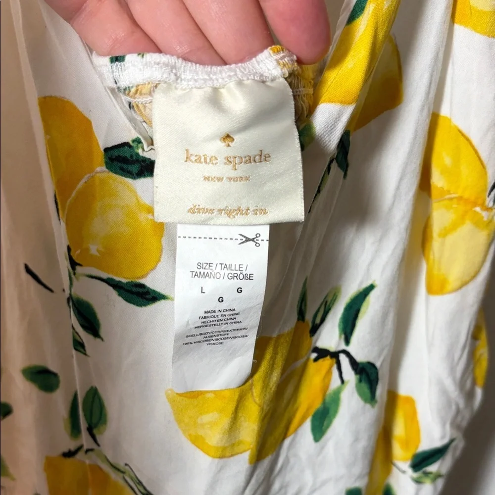 Kate Spade Lemon 🍋 Beach Flare Cover-up Romper - L